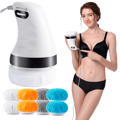 Vibrating Cellulite Massager, Lymphatic Drainage Massage With 8 Washable Pads